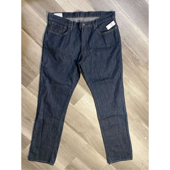 Gap NWT Straight Rinse Straight Leg Dark Blue Jeans Men’s Size 36 x 36, MSRP $60 - Picture 1 of 8